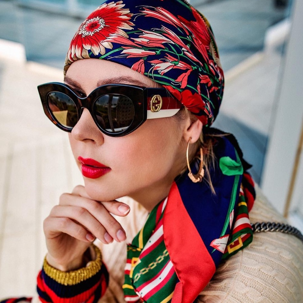 Gucci cat eye acetate sunglasses
